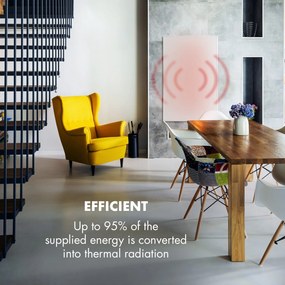 Klarstein Wonderwall 960 Smart, infravörös hősugárzó, 80 x 120 cm, 960 W, heti időzítő, IP24, fehér