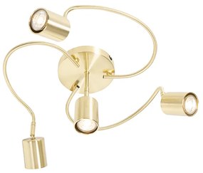 Modern mennyezeti spotlámpa sárgaréz állítható 4-lámpás - Java