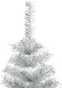 Mű karácsonyfák LED -es lámpákkal Ezüst 180 cm PET