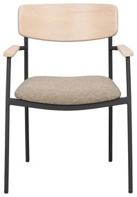 Bézs-natúr színű étkezőszék szett 2 db-os Maymont – Rowico