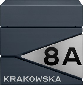 Postaláda Antracit Postaláda Házszámmal A4-ES Nagy Újságtartó