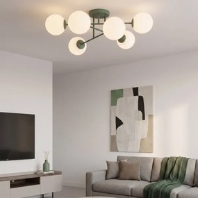 Felületre szerelt csillár ROMA 6xE14/10W/230V zöld