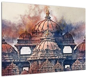 Kép - Akshardham, New Delhi, India (üvegen) (70x50 cm)