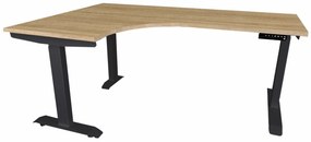 ALB-AL160/110 állítható magasságú fémvázas sarok íróasztal fekete vázzal, jobbos (392520)