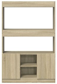 sonoma tölgy szerelt fa magasszekrény 92 x 33 x 140 cm