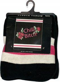 Puha takaró ágyra Chill Bitch mintával 127x152 cm