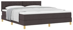 Boxspring ágy matraccal Sötét Barna 180 x 200 cm szövet