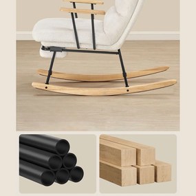 ROCKY hintaszék, 97x67x100cm, krémszínű SongmicsHome