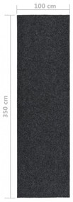 antracitszürke koszfogó futószőnyeg 100 x 350 cm