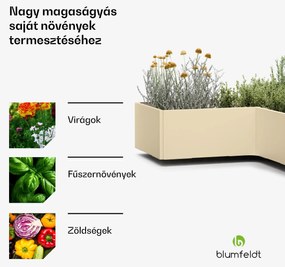 Blumfeldt Versagrow magaságyás 8 modullal, egyedi forma, 1 mm vastagság, rozsdamentes acél