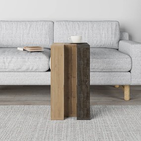 Tárolóasztal tölgyfa dekorral 40x30 cm Macha – Marckeric