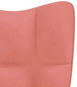 vidaXL rózsaszín bársony pihenőfotel