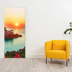 Fotótapéta ajtóra - Gyönyörű strand (95x205cm)