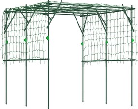 Outsunny Rozsafarázsa Acél Rozsafal 223x223x223 cm Trianguláris Támogatással Mászó Növényeknek Kertben Vagy Benti Növényeknek Zöld | Aosom