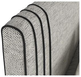 Világosszürke kárpitozott ágyneműtartós franciaágy 160x200 cm Musca – Maison de Rêve