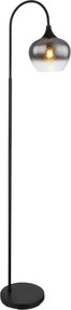 Globo 15548S - Állólámpa MAXY 1xE27/40W/230V fekete/füstös