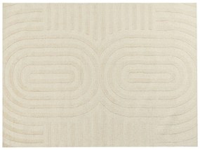Bézs gyapjú szőnyeg 300 x 400 cm MASTUNG Beliani