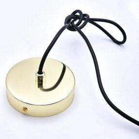 Csillár zsinóron HARMA 1xE27/15W/230V átm. 20 cm fehér/arany