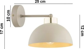 Brilagi - Fali lámpa MOON 1xE27/60W/230V bézs/arany