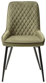 Zöld bársony étkezőszék Milton – Unique Furniture