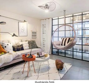 Függő fotel, átlátszó/arany/rózsaszín, BUBBLE NEW TYP 1