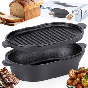 Britfanna Öntöttvas grill serpenyő fazék sütőedény