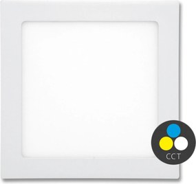 Ecolite Smd panel 17x17cm 12W Cct IP44 960lm LED-WSQ-CCT/12W/BI