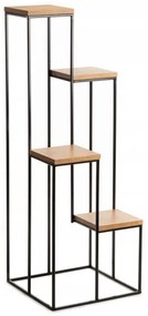 Virágállvány 110x40 cm fekete/barna