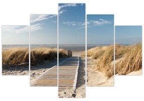 Kép - Homokos strand Langeoog szigetén, Németországban (150x105 cm)