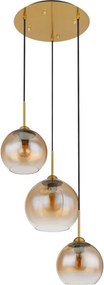 Globo 15788-3H - JAMESSA kábelen függő csillár 3xE27/60W/230V, sárgaréz