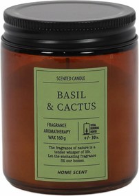 Illatgyertya Viaszos Kaktusz És Bazsalikom 30 H Barna