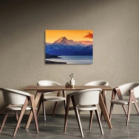 Üveg kép - Pukaki-tó (70x50 cm)