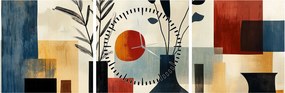 Kép - Kubista vázák (órával) (90x30 cm)