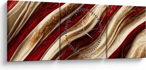 Kép - Arany - fehér textúra (órával) (90x30 cm)