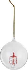 HANG ON  üveg karácsonyfadísz Ø 9cm , ajándék