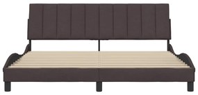 sötétbarna szövet ágykeret matrac nélkül Hanko 180 x 200 cm