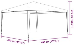 kék rendezvénysátor 4 x 4 m