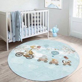 Világoskék gyerek szőnyeg ø 120 cm Comfort – Mila Home
