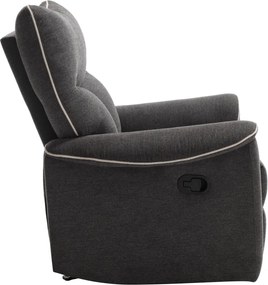 Relax fotel, sötétszürke/világosszürke, NADER