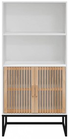 fehér szerelt fa magasszekrény 60 x 35 x 125 cm