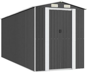 vidaXL antracitszürke horganyzott acél kerti fészer 192 x 523 x 223 cm