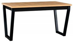 Összecsukható étkezőasztal IKON 2 - wotan tölgy/fekete lábak