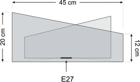 GALAXY univerzális E27 lámpabúra 45 cm szürke/fehér/arany