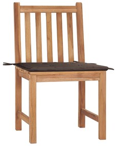 vidaXL 2 db tömör tíkfa kerti szék párnával