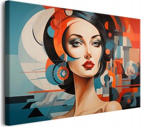 Vászonkép falikép nő geometria absztrakt 80x120cm