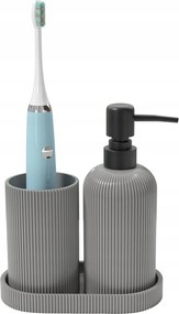 Fürdőszoba Szett 3 részes Szürke Akcesoria