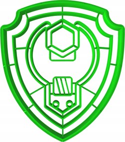 Sütemény lyukasztó bélyegzővel Mese Mancs Őrjárat Rubble kitűző 8cm