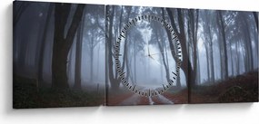 Kép - Egy esős napon (órával) (90x30 cm)