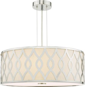 Dar Lighting modern függeszték locryn elefántcsont csiszolt króm darloc0450