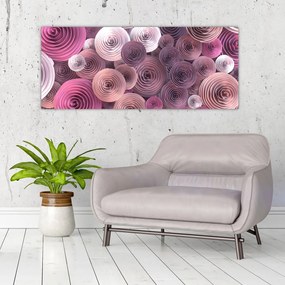 Absztrakt kép Rózsa virága (120x50 cm)